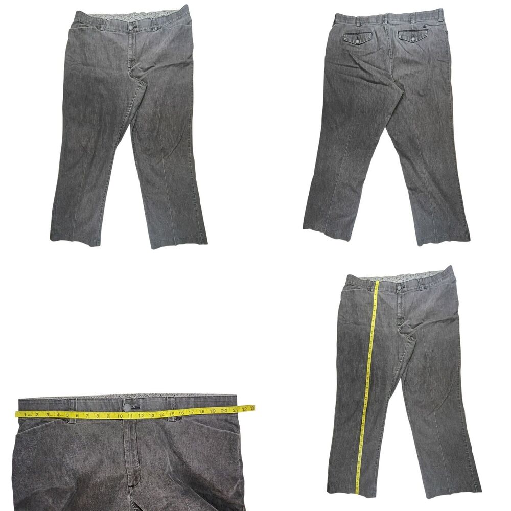 Women’s 22W Lee Platinum Label Premium Fit No Gap Waistband Gray Jeans